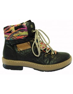Boots RIEKER L7541-00 noir / Chaussures RIEKER femme à Paris : Hugo Planet